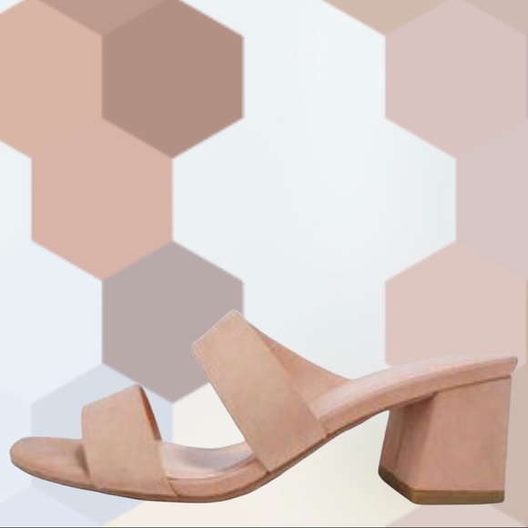 ADAGE Nude Square Toe Low Heel Sandal - Picture 5 of 9